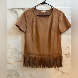 Brown Suede Top